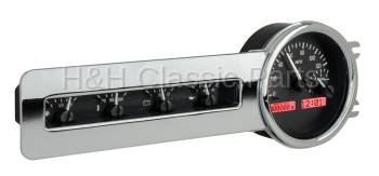 Dakota Digital VHX Gauge System Black Alloy Red | 1941-48 Chevy Car | Dakota Digital | 70093