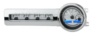 Dakota Digital VHX Gauge System Silver Alloy Blue | 1941-48 Chevy Car | Dakota Digital | 70095