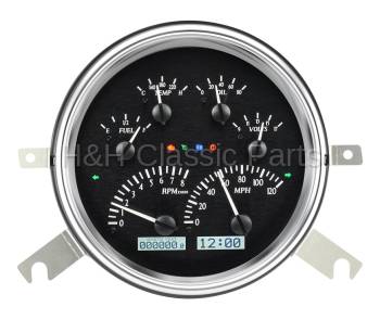 Dakota Digital VHX Gauge System Black Alloy White | 1949-50 Chevy Car | Dakota Digital | 70101