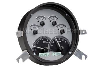 Dakota Digital VHX Gauge System Silver Alloy White | 1949-50 Chevy Car | Dakota Digital | 70104