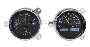 Dakota Digital VHX Gauge System Black Alloy White | 1951-52 Chevy Car | Dakota Digital | 70109