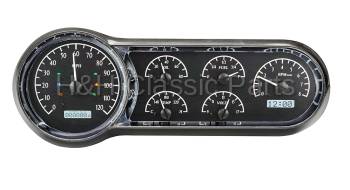 Dakota Digital VHX Gauge System Black Alloy White | 1953-54 Chevy Car | Dakota Digital | 70117