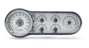 Dakota Digital VHX Gauge System Silver Alloy White | 1953-54 Chevy Car | Dakota Digital | 70120