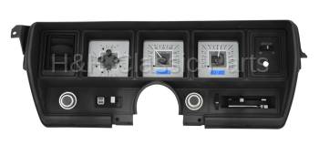 Dakota Digital VHX Gauge System Silver Alloy Blue | 1970-72 Buick Skylark or GS | Dakota Digital | 24929