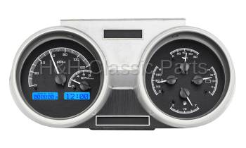 Dakota Digital VHX Gauge System Black Alloy Blue | 1966-67 Oldsmobile Cutlass | Dakota Digital | 24932