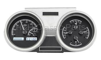 Dakota Digital VHX Gauge System Black Alloy White | 1966-67 Oldsmobile Cutlass | Dakota Digital | 24934