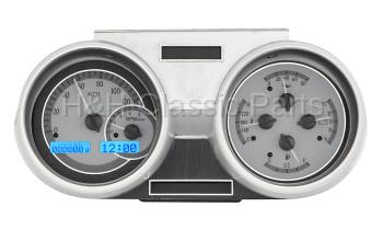 Dakota Digital VHX Gauge System Silver Alloy Blue | 1966-67 Oldsmobile Cutlass | Dakota Digital | 24935