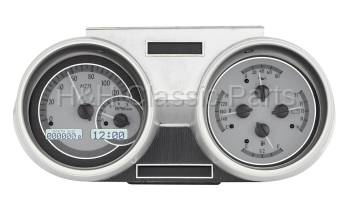 Dakota Digital VHX Gauge System Silver Alloy White | 1966-67 Oldsmobile Cutlass | Dakota Digital | 24937