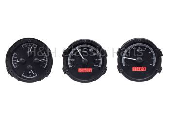 Dakota Digital VHX Gauge System Black Alloy Red | 1968-69 Oldsmobile Cutlass | Dakota Digital | 24939