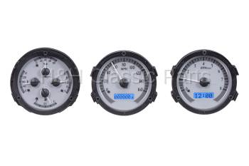 Dakota Digital VHX Gauge System Silver Alloy Blue | 1968-69 Oldsmobile Cutlass | Dakota Digital | 24941
