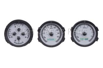 Dakota Digital VHX Gauge System Silver Alloy White | 1968-69 Oldsmobile Cutlass | Dakota Digital | 24943