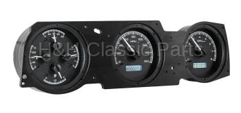 Dakota Digital VHX Gauge System Black Alloy White | 1970-72 Oldsmobile Cutlass | Dakota Digital | 24947