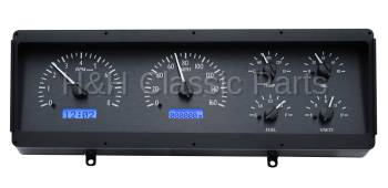 Dakota Digital VHX Gauge System Black Alloy Blue | 1978-88 Oldsmobile Cutlass | Dakota Digital | 60040