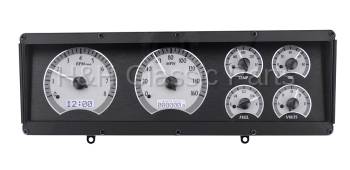 Dakota Digital VHX Gauge System Silver Alloy White | 1978-88 Oldsmobile Cutlass | Dakota Digital | 60045