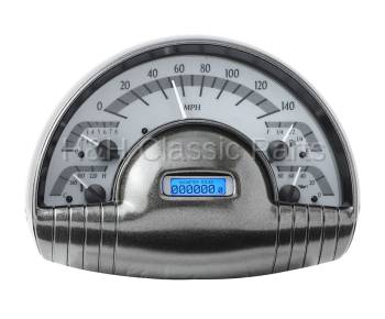 Dakota Digital VHX Gauge System Silver Alloy Blue | 1949-50 Oldsmobile | Dakota Digital | 70155