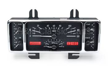 Dakota Digital VHX Gauge System Black Alloy Red | 1940-47 Ford Truck/1940 Ford Car | Dakota Digital | 80003