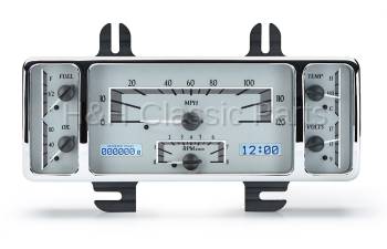 Dakota Digital VHX Gauge System Silver Alloy White | 1940-47 Ford Truck/1940 Ford Car | Dakota Digital | 80007