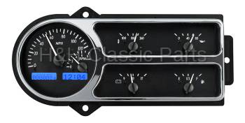 Dakota Digital VHX Gauge System Black Alloy Blue | 1948-50 Ford Truck | Dakota Digital | 80012
