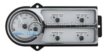 Dakota Digital VHX Gauge System Silver Alloy White | 1948-50 Ford Truck | Dakota Digital | 80017