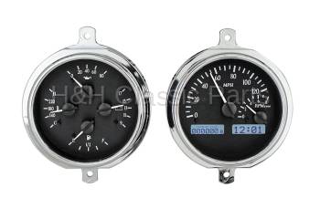 Dakota Digital VHX Gauge System Black Alloy White | 1951-52 Ford Truck | Dakota Digital | 80021