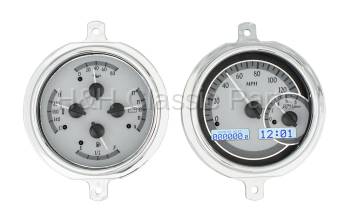 Dakota Digital VHX Gauge System Silver Alloy White | 1951-52 Ford Truck | Dakota Digital | 80024