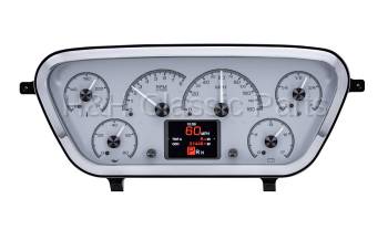 Dakota Digital HDX Gauge Series Silver Alloy | 1953-55 Ford Truck | Dakota Digital | 80034