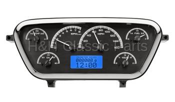 Dakota Digital VHX Gauge System Black Alloy Blue | 1953-55 Ford Truck | Dakota Digital | 80027