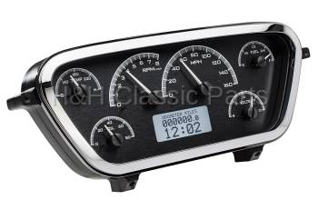 Dakota Digital VHX Gauge System Black Alloy White | 1953-55 Ford Truck | Dakota Digital | 80029