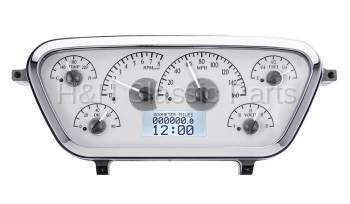 Dakota Digital VHX Gauge System Silver Alloy Red | 1953-55 Ford Truck | Dakota Digital | 80032