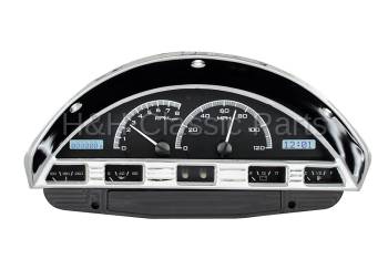 Dakota Digital VHX Gauge System Black Alloy White | 1956 Ford Truck | Dakota Digital | 80039