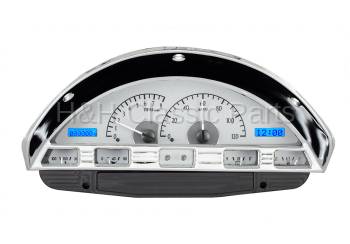 Dakota Digital VHX Gauge System Silver Alloy Blue | 1956 Ford Truck | Dakota Digital | 80040