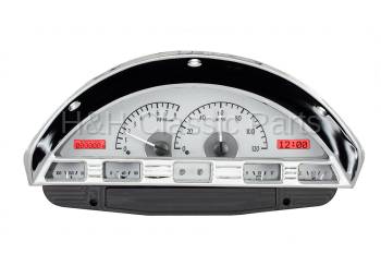 Dakota Digital VHX Gauge System Silver Alloy Red | 1956 Ford Truck | Dakota Digital | 80041
