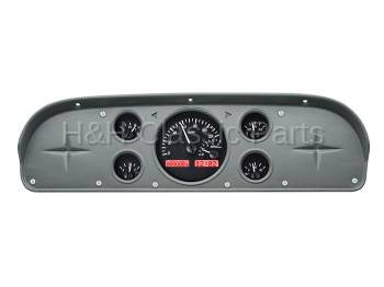 Dakota Digital VHX Gauge System Black Alloy Red | 1957-60 Ford Truck | Dakota Digital | 80048
