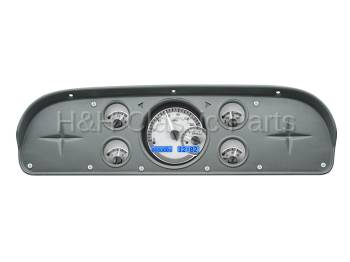 Dakota Digital VHX Gauge System Silver Alloy Blue | 1957-60 Ford Truck | Dakota Digital | 80050