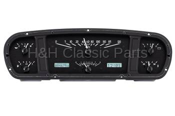 Dakota Digital VHX Gauge System Black Alloy White | 1965-66 Ford Custom Cab Truck | Dakota Digital | 80065