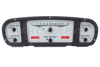 Dakota Digital VHX Gauge System Silver Alloy Red | 1965-66 Ford Custom Cab Truck | Dakota Digital | 80067