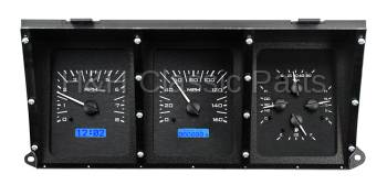 Dakota Digital VHX Gauge System Black Alloy Blue | 1973-79 Ford Truck | Dakota Digital | 80081