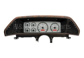 Dakota Digital VHX Gauge System Silver Alloy Red | 1987-91 Ford Truck | Dakota Digital | 80101