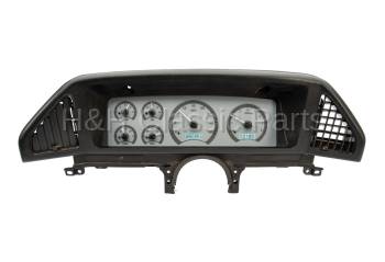 Dakota Digital VHX Gauge System Silver Alloy White | 1987-91 Ford Truck | Dakota Digital | 80102
