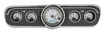 Dakota Digital VHX Gauge System Silver Alloy White | 1965-66 Ford Mustang | Dakota Digital | 80129