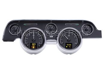 Dakota Digital HDX Gauge System Black Alloy | 1967-68 Ford Mustang | Dakota Digital | 80142