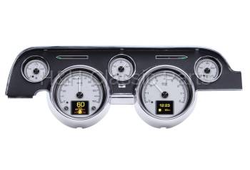 Dakota Digital HDX Gauge System Silver Alloy | 1967-68 Ford Mustang | Dakota Digital | 80143