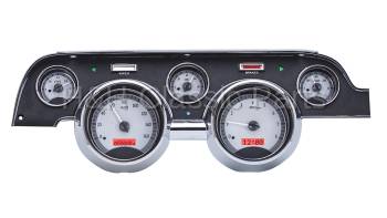 Dakota Digital VHX Gauge System Silver Alloy Red | 1967-68 Ford Mustang | Dakota Digital | 80140
