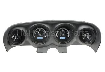 Dakota Digital VHX Gauge System Black Alloy White | 1969-70 Ford Mustang | Dakota Digital | 80148