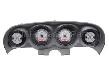 Dakota Digital VHX Gauge System Silver Alloy Red | 1969-70 Ford Mustang | Dakota Digital | 80140