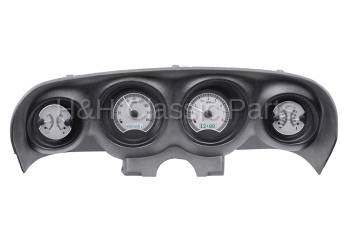 Dakota Digital VHX Gauge System Silver Alloy White | 1969-70 Ford Mustang | Dakota Digital | 80151
