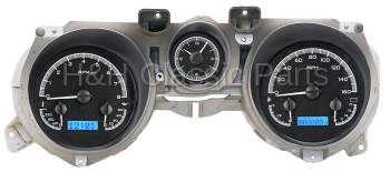 Dakota Digital VHX Gauge System Black Alloy Blue | 1971-73 Ford Mustang | Dakota Digital | 80158