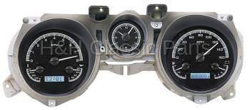Dakota Digital VHX Gauge System Black Alloy White | 1971-73 Ford Mustang | Dakota Digital | 80160