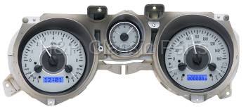 Dakota Digital VHX Gauge System Silver Alloy Blue | 1971-73 Ford Mustang | Dakota Digital | 80161