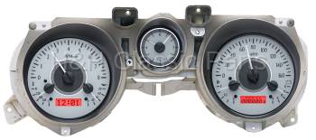 Dakota Digital VHX Gauge System Silver Alloy Red | 1971-73 Ford Mustang | Dakota Digital | 80162